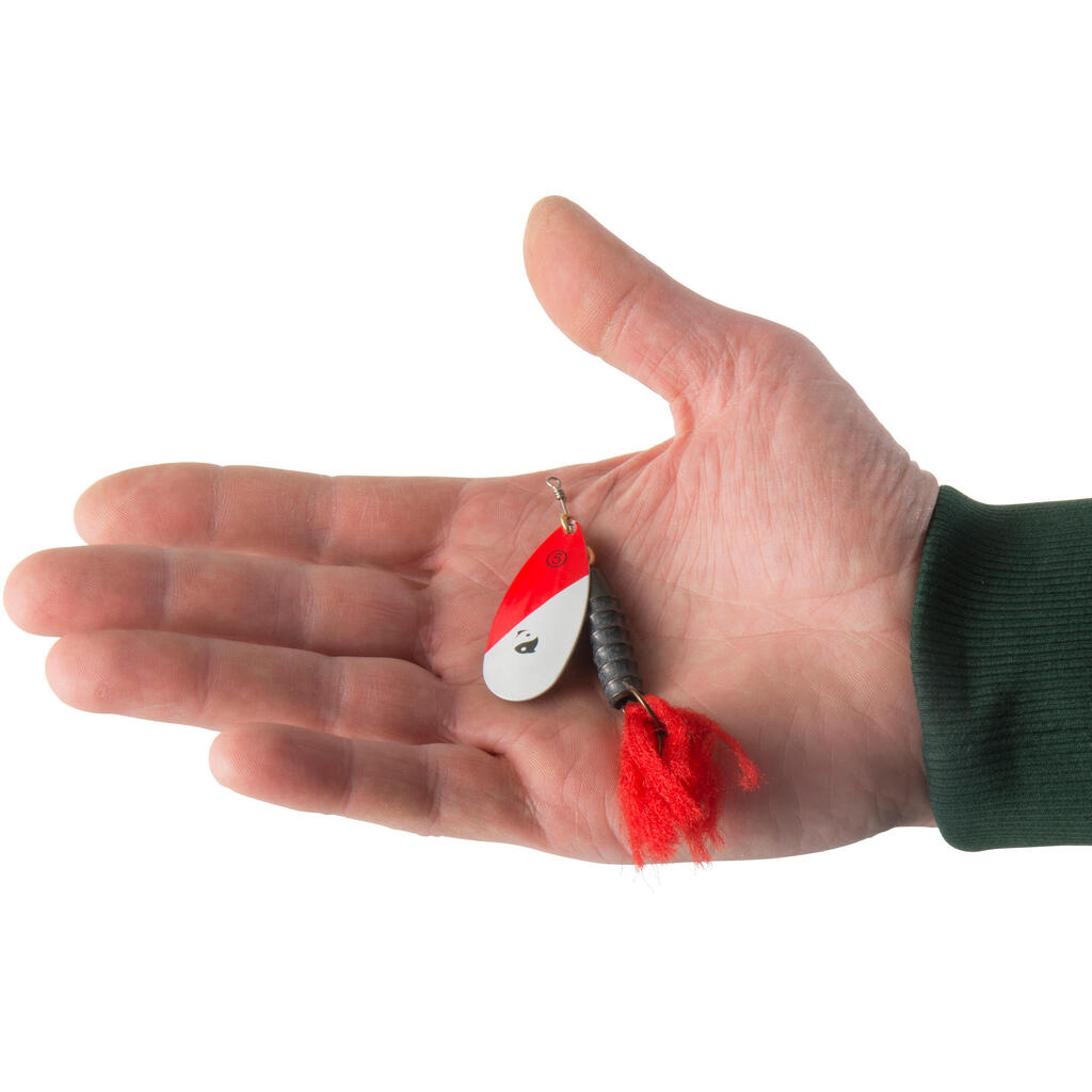 ספינר WETA PUFF #5 ראש אדום לדיג דגים טורפים