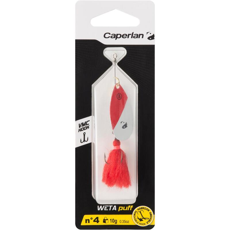 COLHER ROTATIVA PESCA DE PREDADORES PUFF #4 READ HEAD