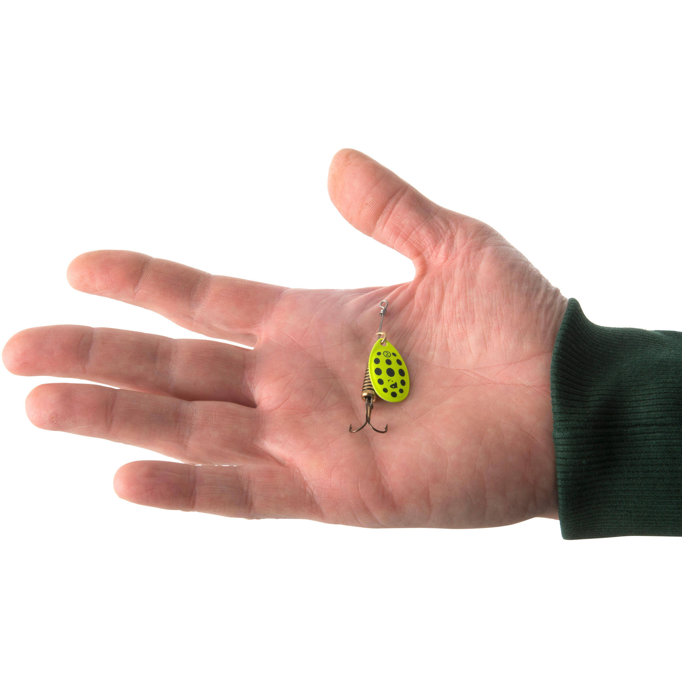 WETA + #2 YELLOW BLACK DOTS PREDATOR FISHING SPINNER -  4