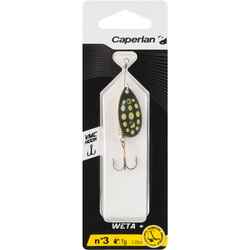 WETA + #3 BLACK YELLOW DOTS PREDATOR FISHING SPINNER