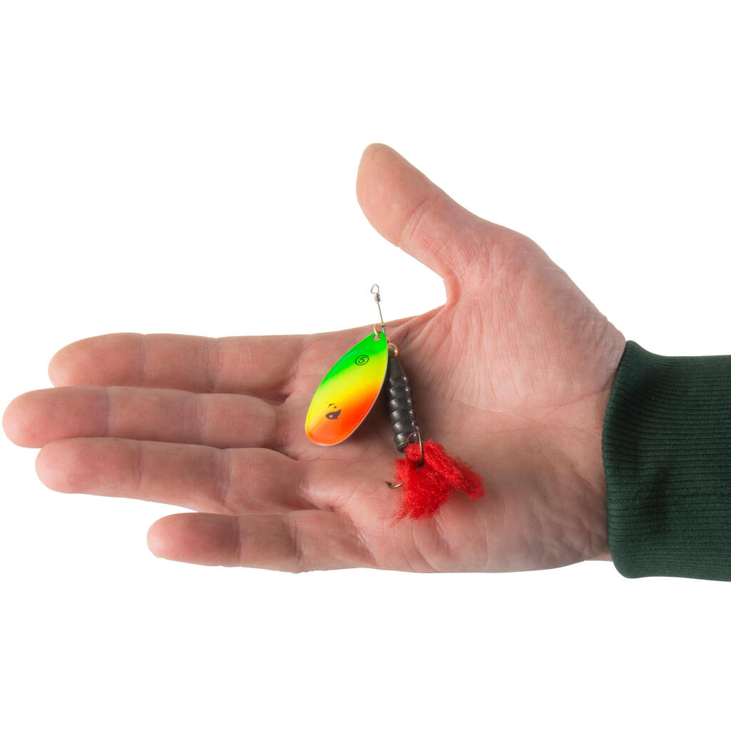 ספינר WETA PUFF #5 ראש אדום לדיג דגים טורפים