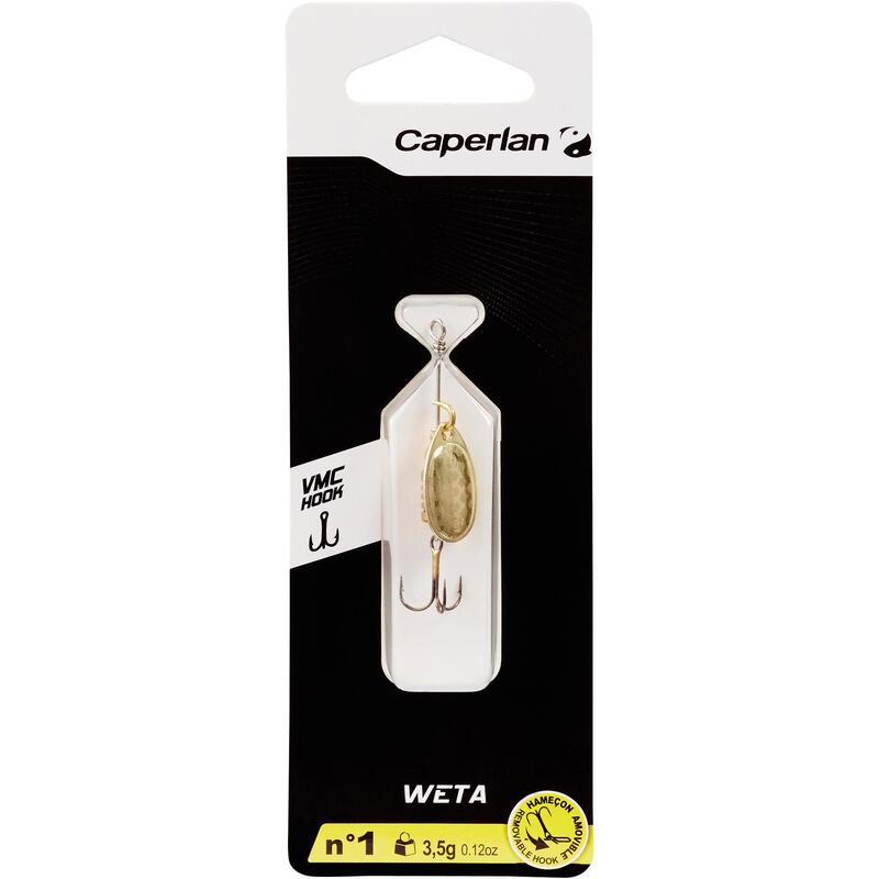 CUCHARILLA GIRATORIA DE PESCA DE DEPREDADORES WETA Nº1 DORADO 