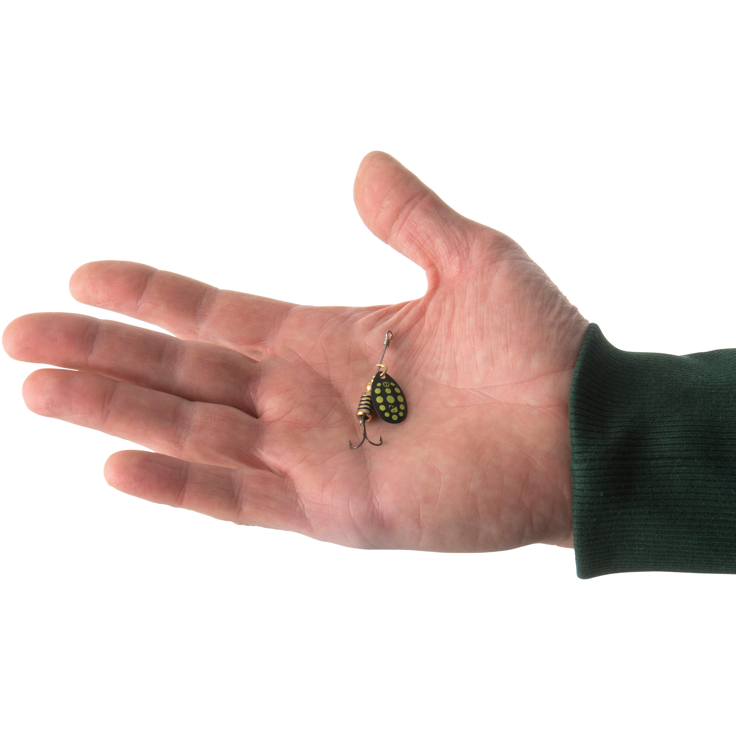 WETA + #1 BLACK YELLOW DOTS PREDATOR FISHING SPINNER - CAPERLAN