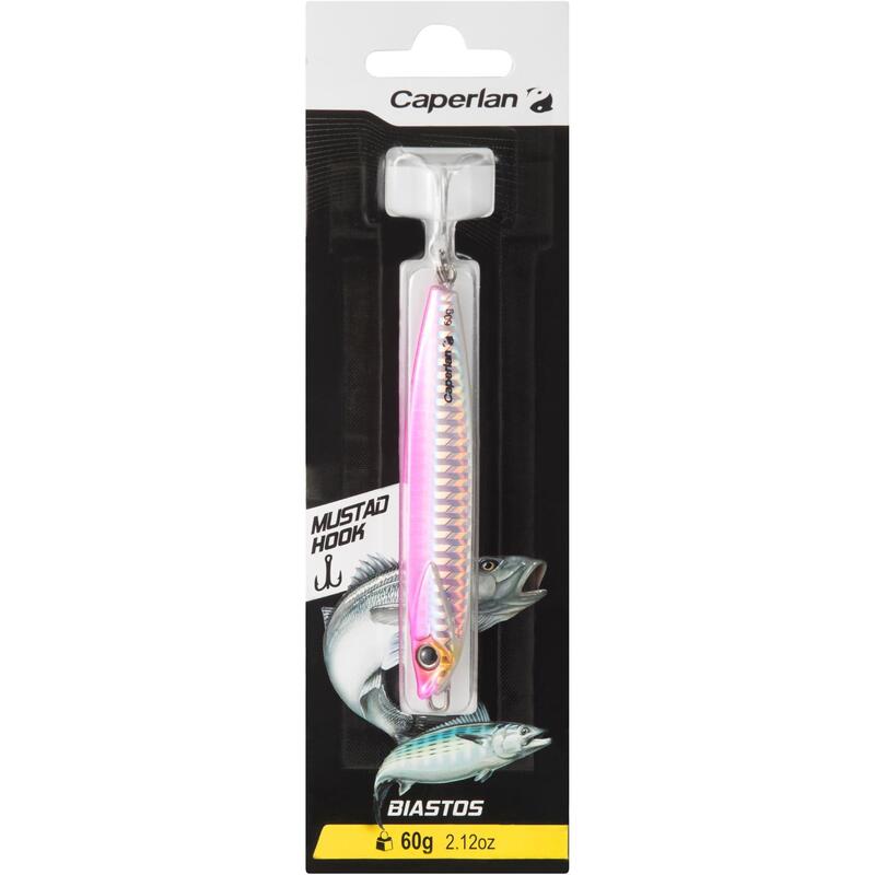 Sahte Balık Jig - Denizde Sahte Yemli Balıkçılık - 60 g 9,5 cm - Pembe - Biastos
