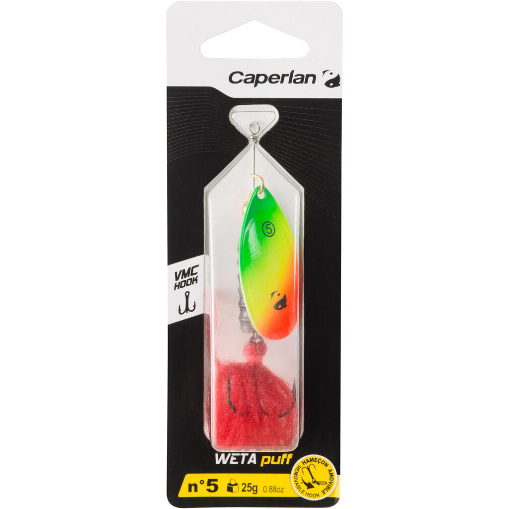 ספינר WETA PUFF #5 ראש אדום לדיג דגים טורפים