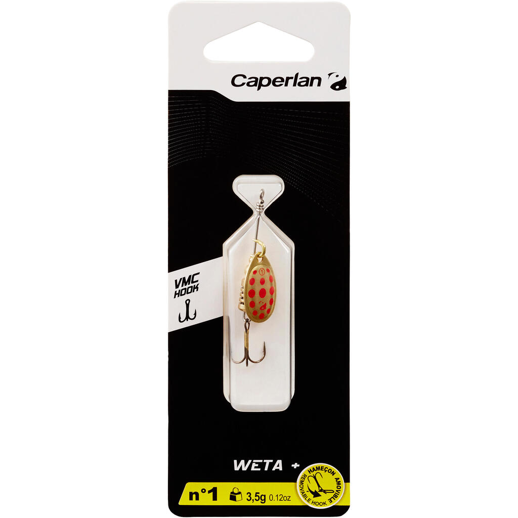 ספינר דיג טורפים WETA + #1 - מנוקד אדום כסף