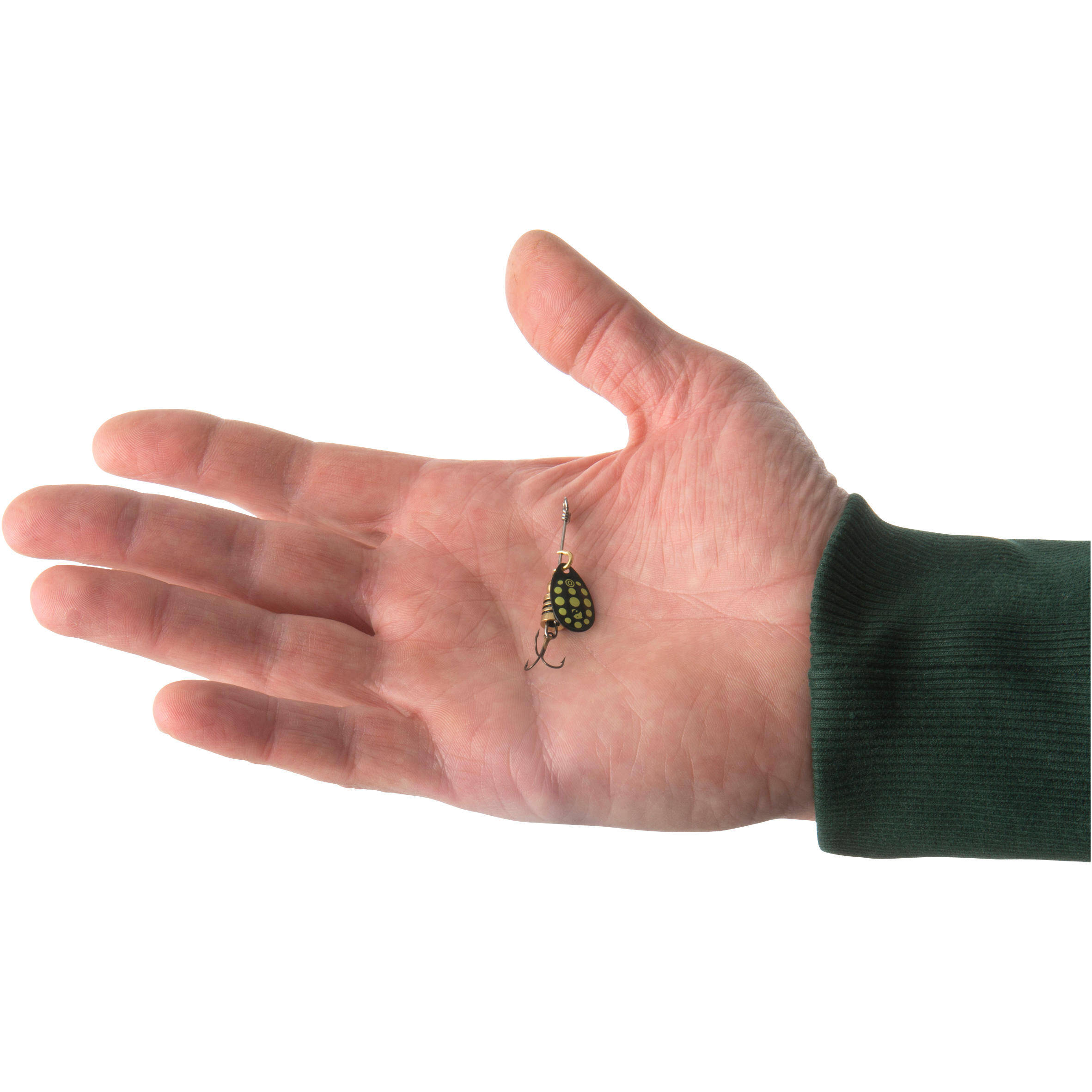 Fishing Spinner Weta #0 - Black Yellow Dots -  4