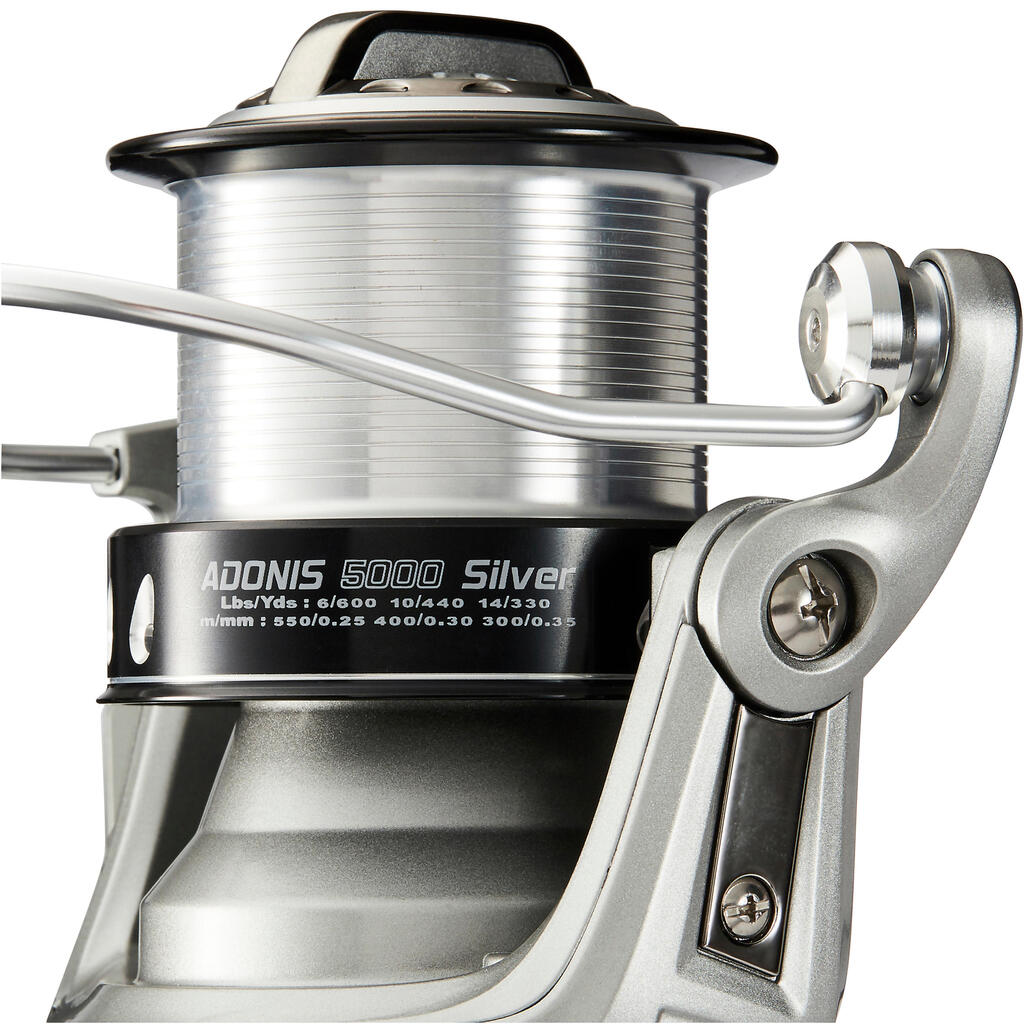 CARRETE PESCA SURFCASTING ADONIS 5000 SILVER