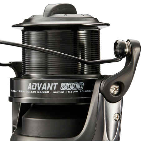 Surfcasting Fishing Reel ADVANT POWER 8000 BLACK