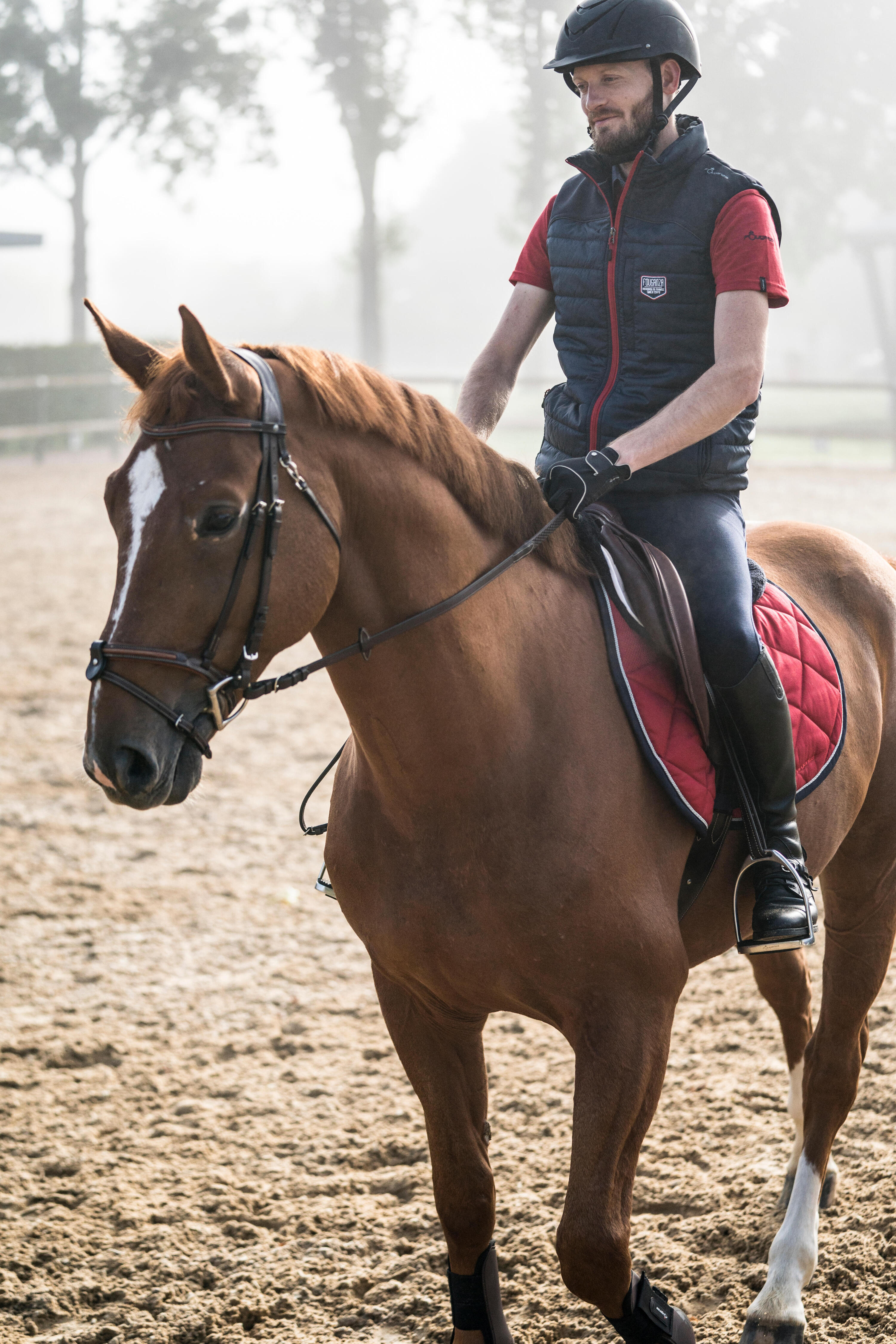 Herenrijbroek met antislip knie-inzetten blauw 4/17