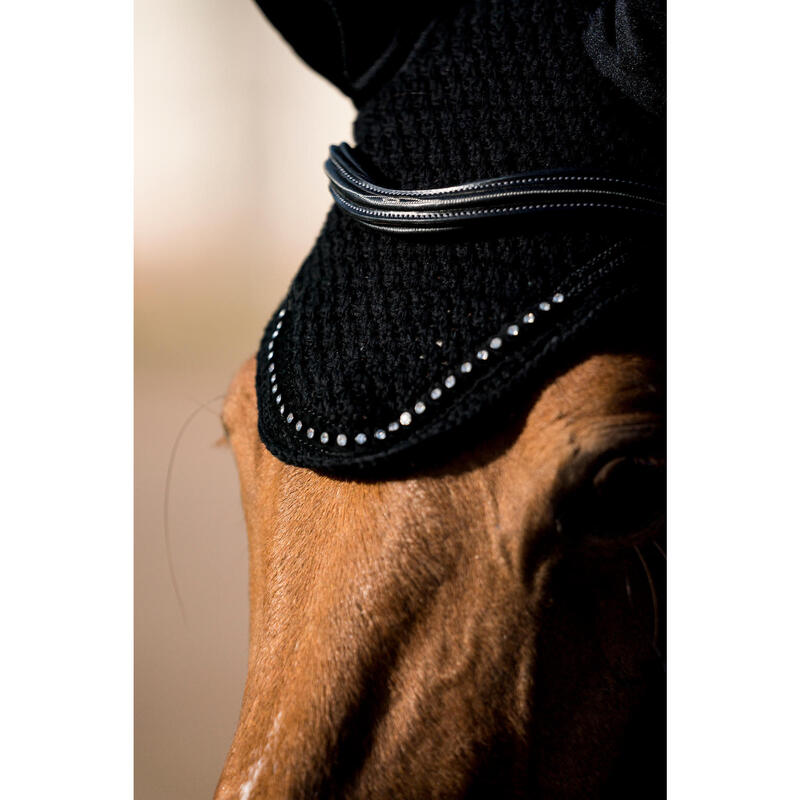 Bonnet équitation cheval RIDING STRASS noir