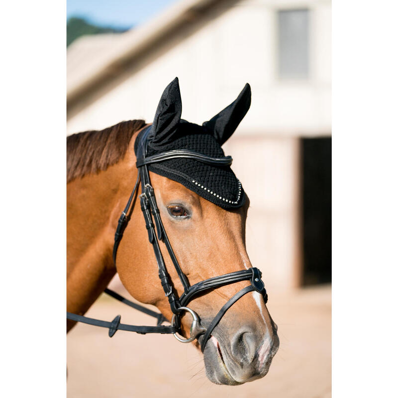 Bonnet équitation cheval RIDING STRASS noir