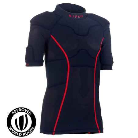 Hombrera rugby niños Full H 100 azul marino rojo