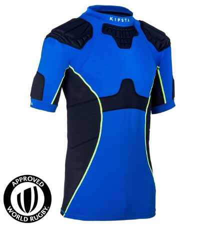 R500 Adult Rugby Shoulder Pads - Blue