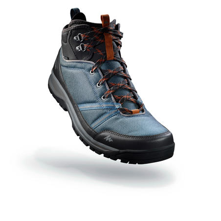 men's waterproof hiking boots nh150 mid wp carbon grey
