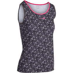 DEBARDEUR DE TENNIS FEMME SOFT GRIS GRAPH 500