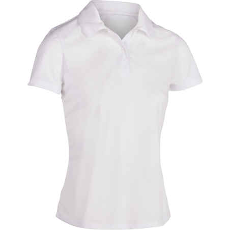 Women's Tennis Quick-Dry Polo Shirt Essential 100 - White