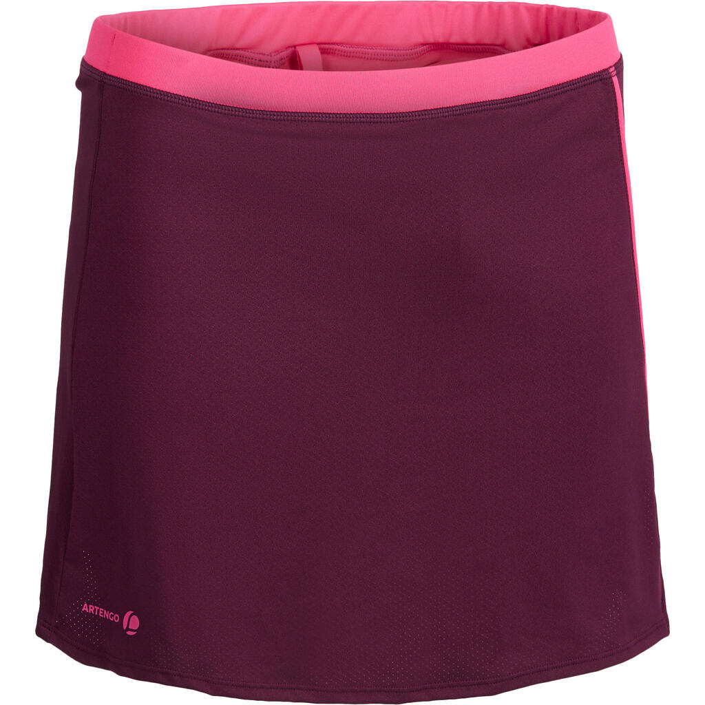 Tennisrock Soft 500 Damen bordeaux