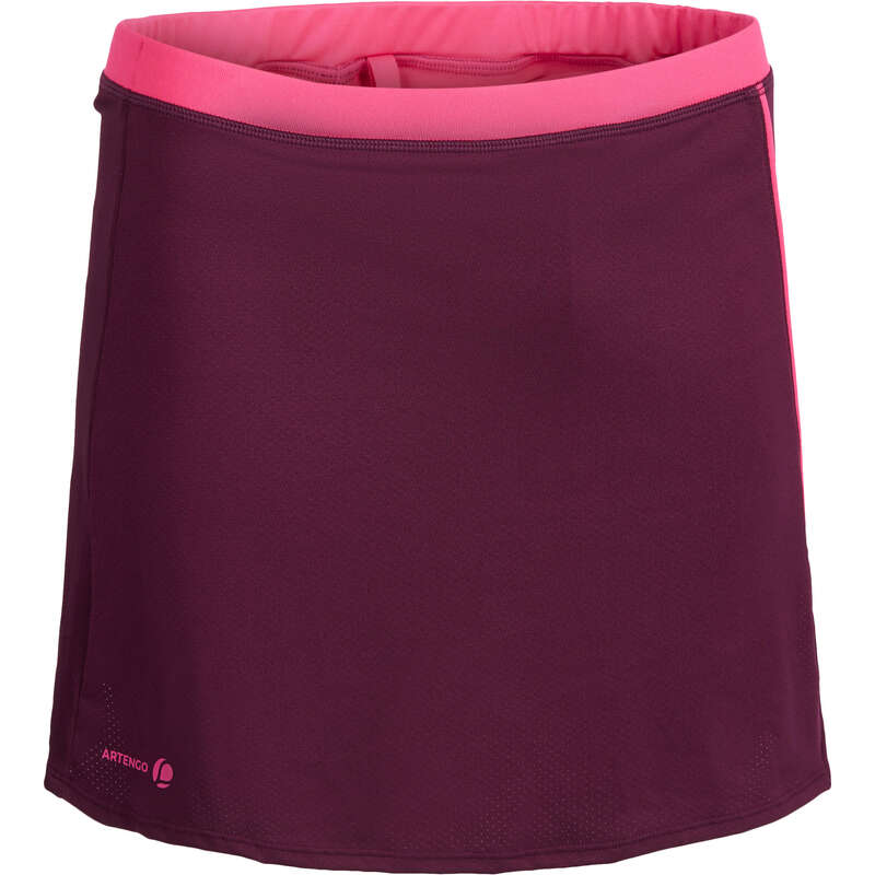 WOMEN WARM CONDITION RACKET SP APAREL - Soft 500 Skirt - Burgundy ARTENGO