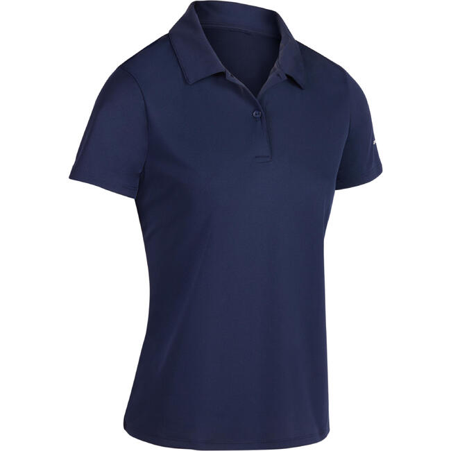 Women's Tennis Polo T-Shirt Dry 100 - Navy