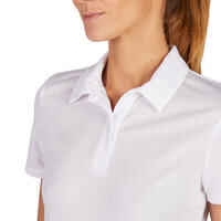 Women's Tennis Quick-Dry Polo Shirt Essential 100 - White