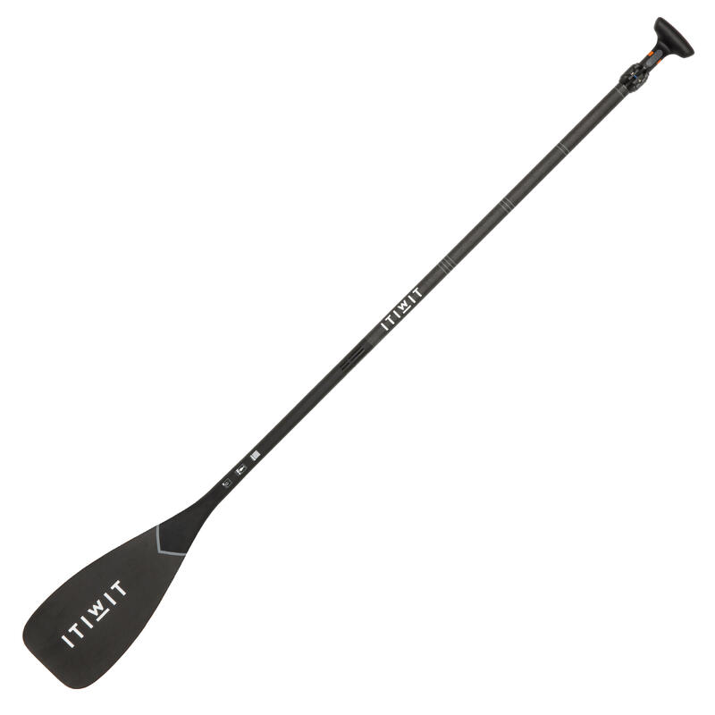可調式碳纖維立式划槳槳片900 170-210 cm－黑色