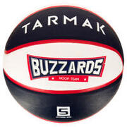 Balón de básquetbol para niños Wizzy Buzzard azul blanco talla 5. Hasta 10 años.