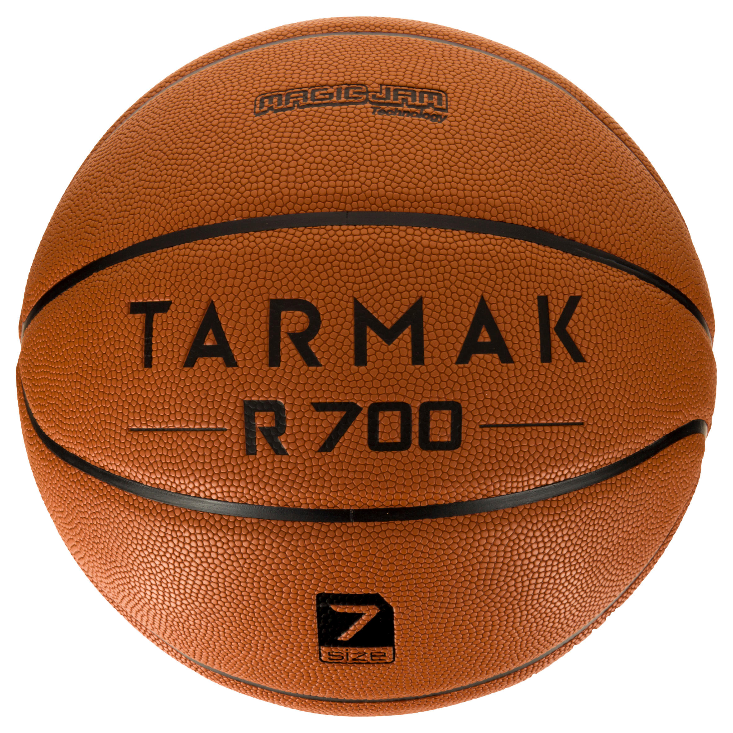 Balón de baloncesto adulto R700 talla 7 camuflaje gris. Excelente grip