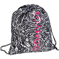 Sac chaussure fitness pliable noir et rose