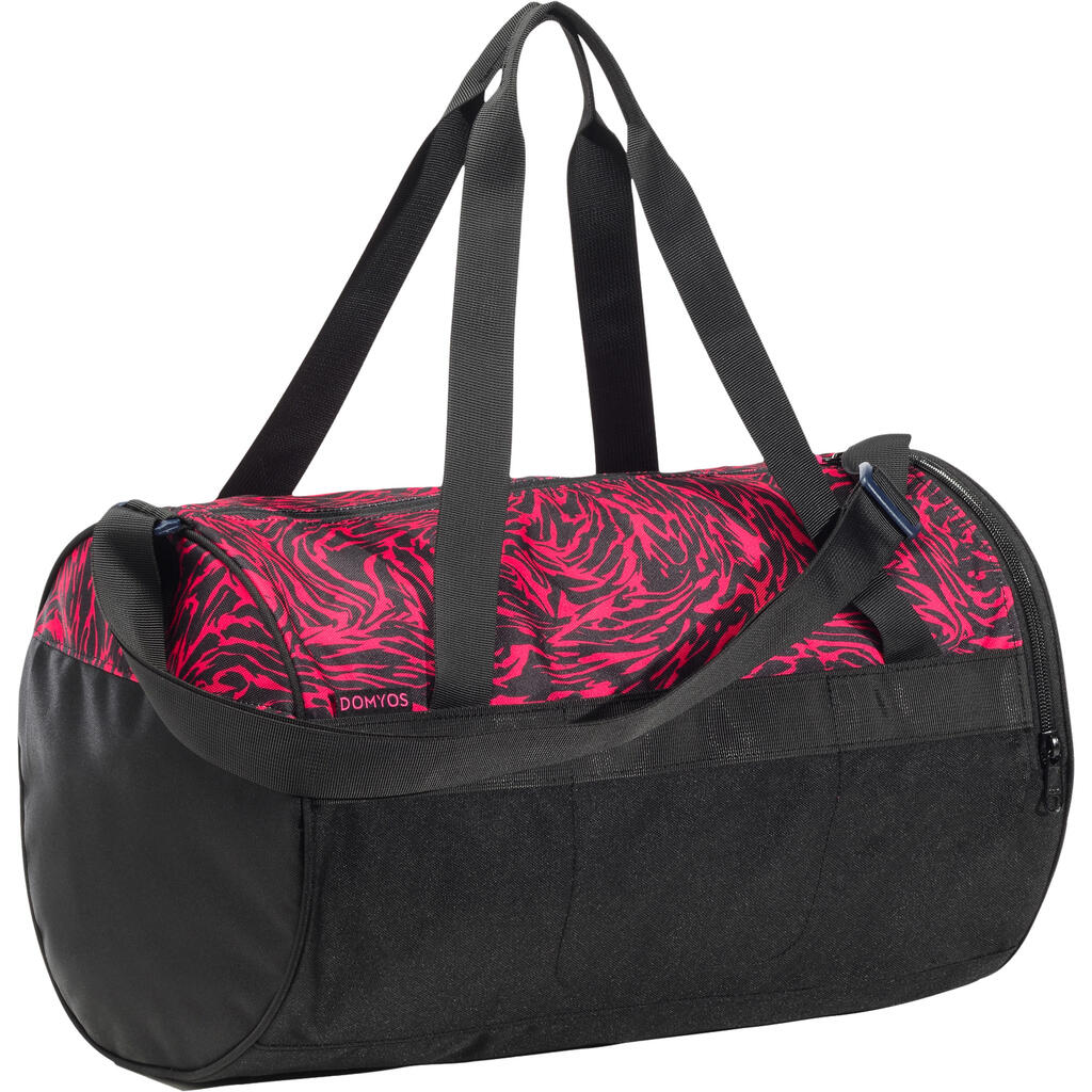 Fitness bag 20l - pink/black print
