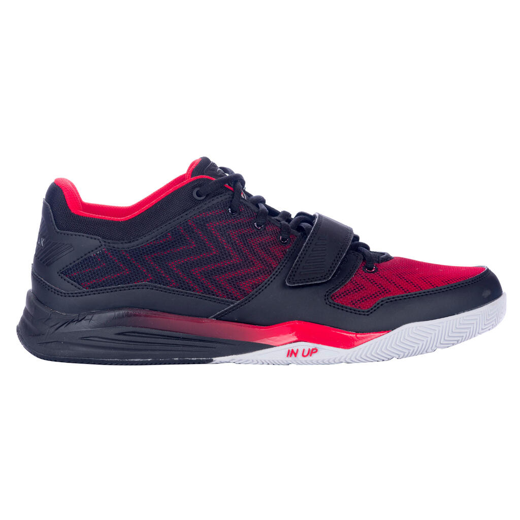 Basketballschuhe Fast 500 kurzer Schaft Erwachsene Fortgeschrittene schwarz/rot