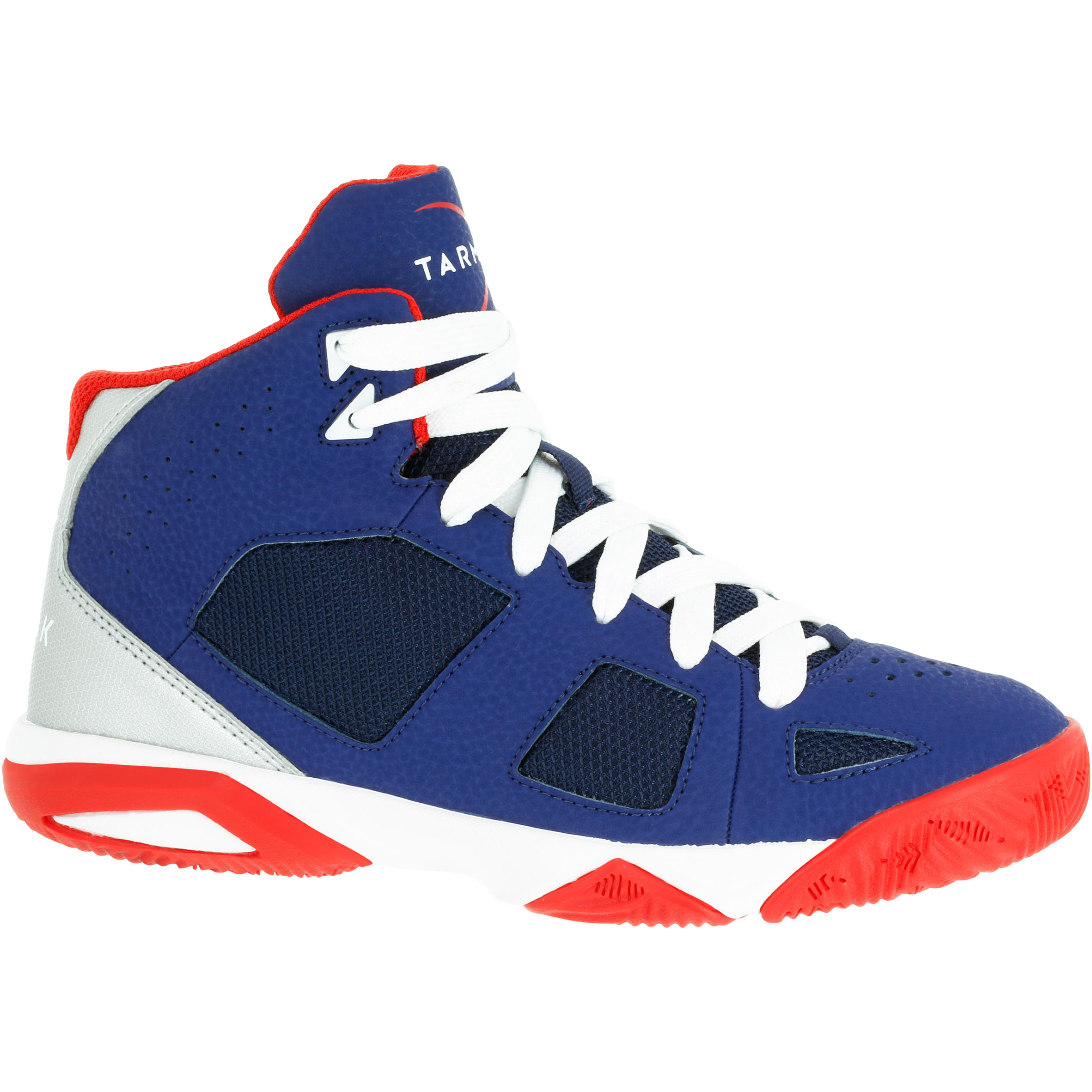 boys red basketball shoes
