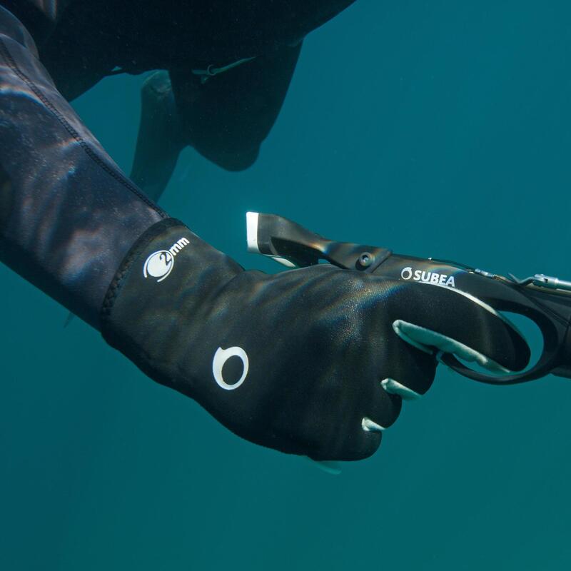 Mănuși vânătoare subacvatică SPF 500 2 mm întărituri Supratex