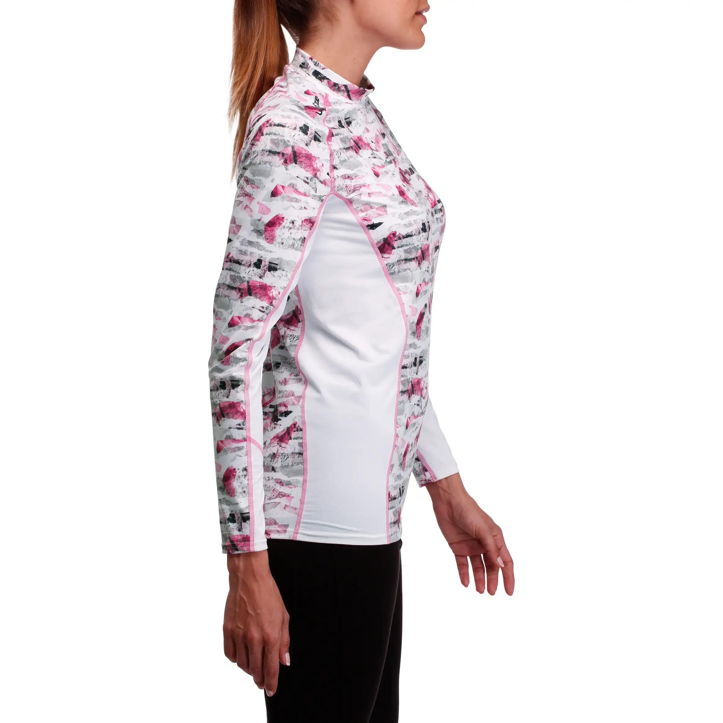 Flowfit Women's Ski Base Layer - Camo White/Black 3/8