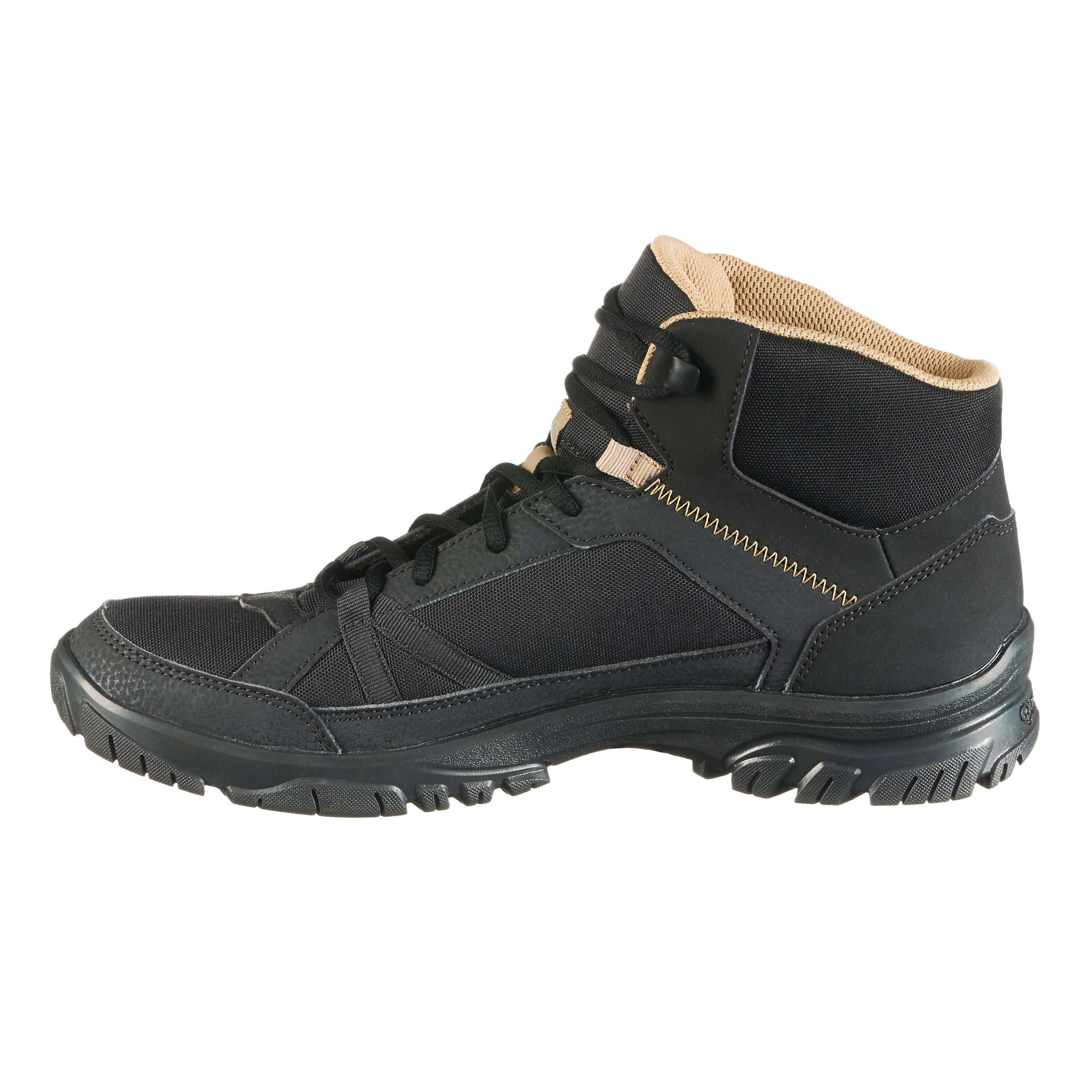 Men’s Hiking Shoes  - NH100 Mid - Black -  4