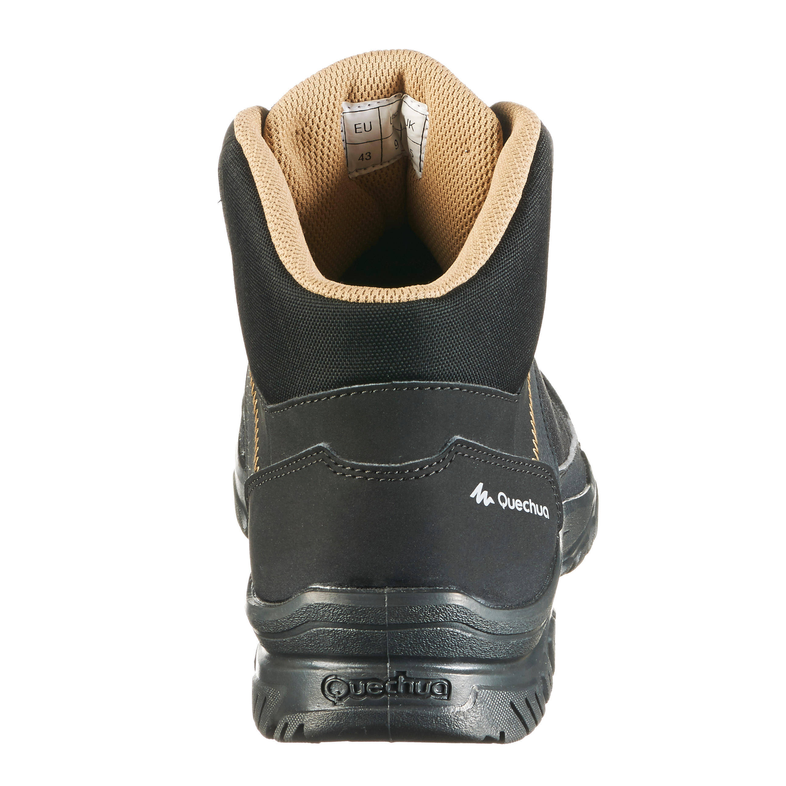 Men’s Hiking Shoes  - NH100 Mid - Black -  5