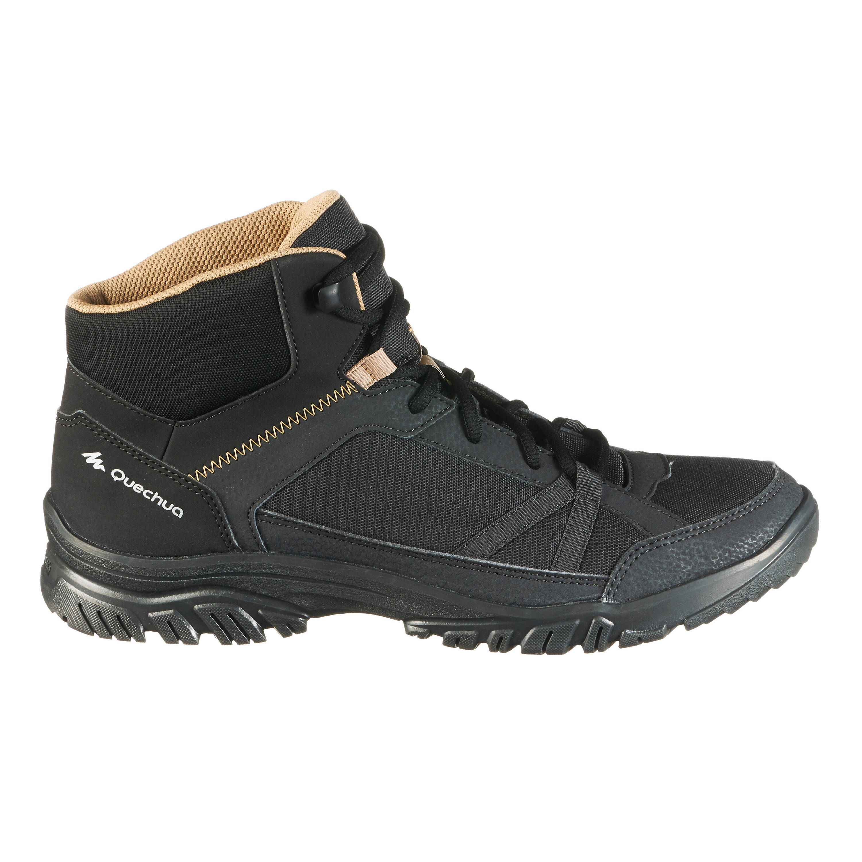 Men’s Hiking Shoes  - NH100 Mid - Black -  1