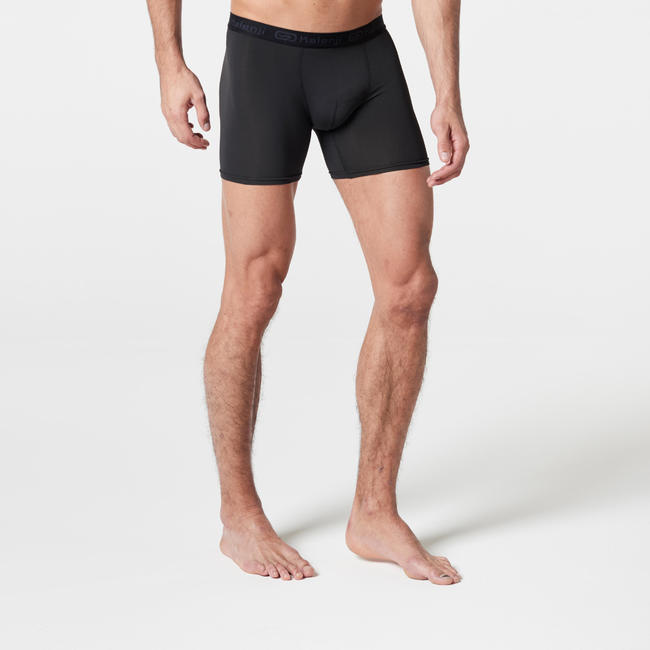 KALENJI MEN'S BREATHABLE RUNNING BOXERS BLACK