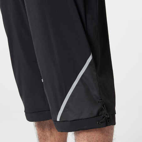 Men's Running Breathable Cropped Trousers Dry+ - black