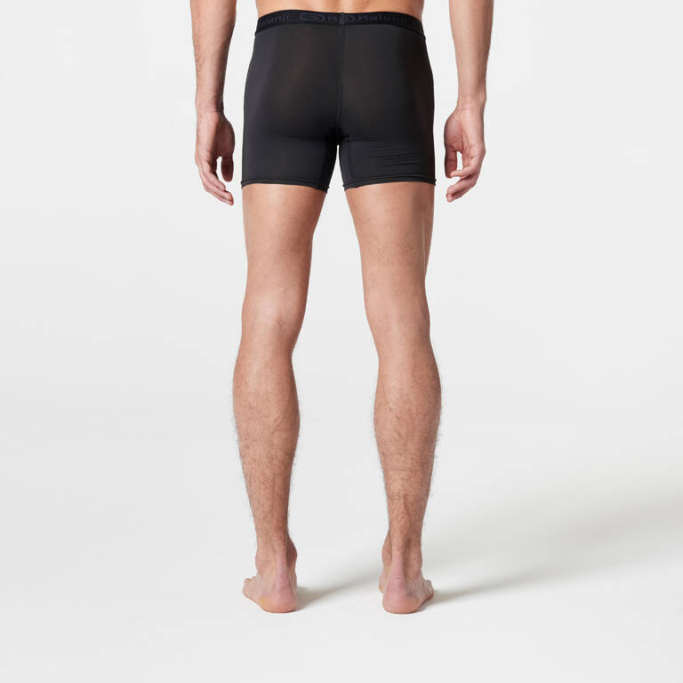 Men's breathable microfibre boxers - Black - Decathlon