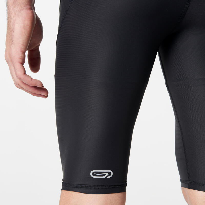 Kiprun Men's Compression Running Tights Black KIPRUN Decathlon