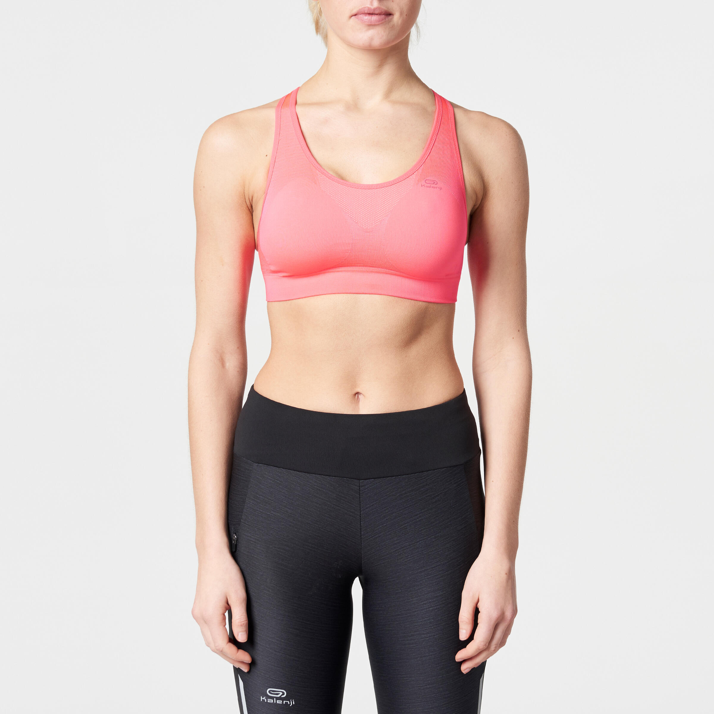

Basic Running Bra Neon Coral Pink -  By KALENJI | Decathlon