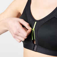 EASY ZIP RUNNING SPORTS BRA
BLACK