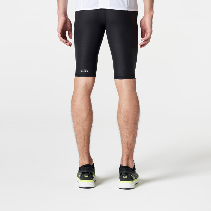 Kiprun Men's Compression Running Tights Black KIPRUN Decathlon