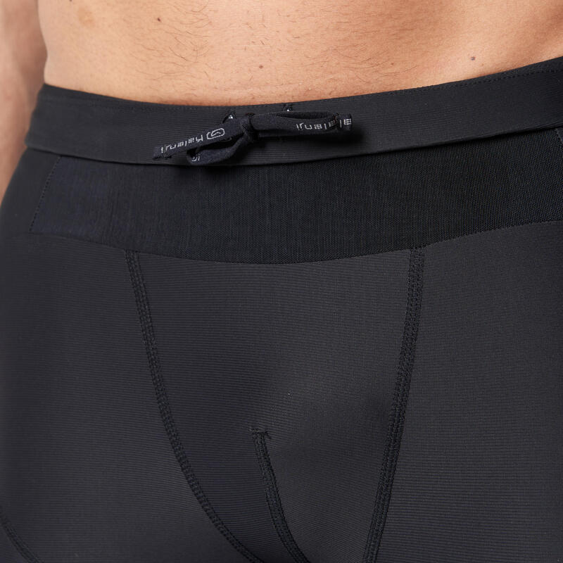 Kiprun Men's Compression Running Tights Black KIPRUN Decathlon