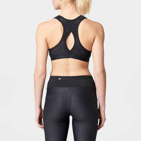 EASY ZIP RUNNING SPORTS BRA
BLACK