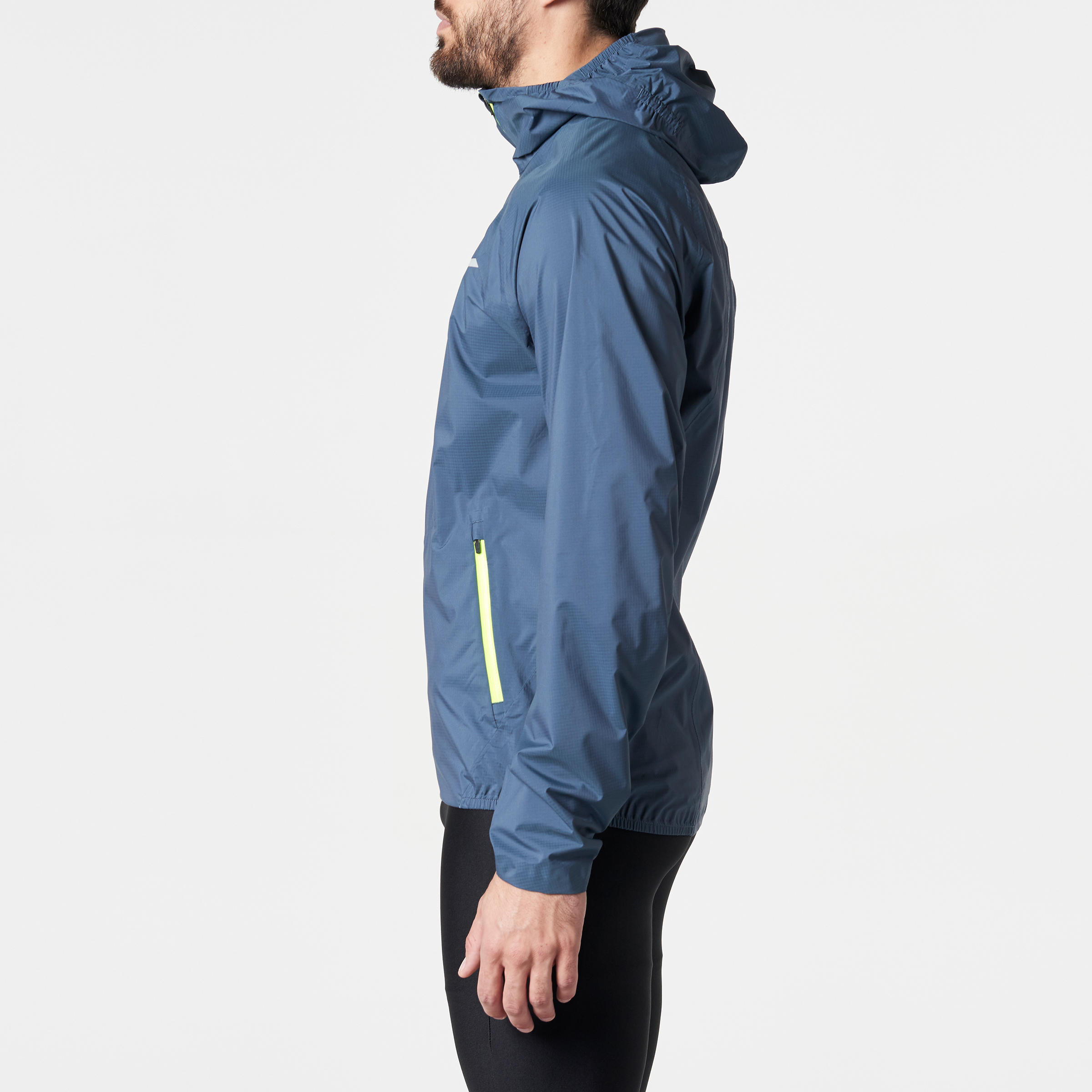 Men's Waterproof Trail Running Jacket - blue/storm grey 2/7