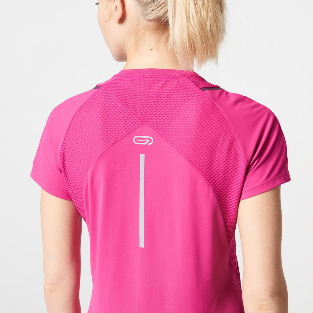 Laufshirt kurzarm Run Dry+ Damen rosa