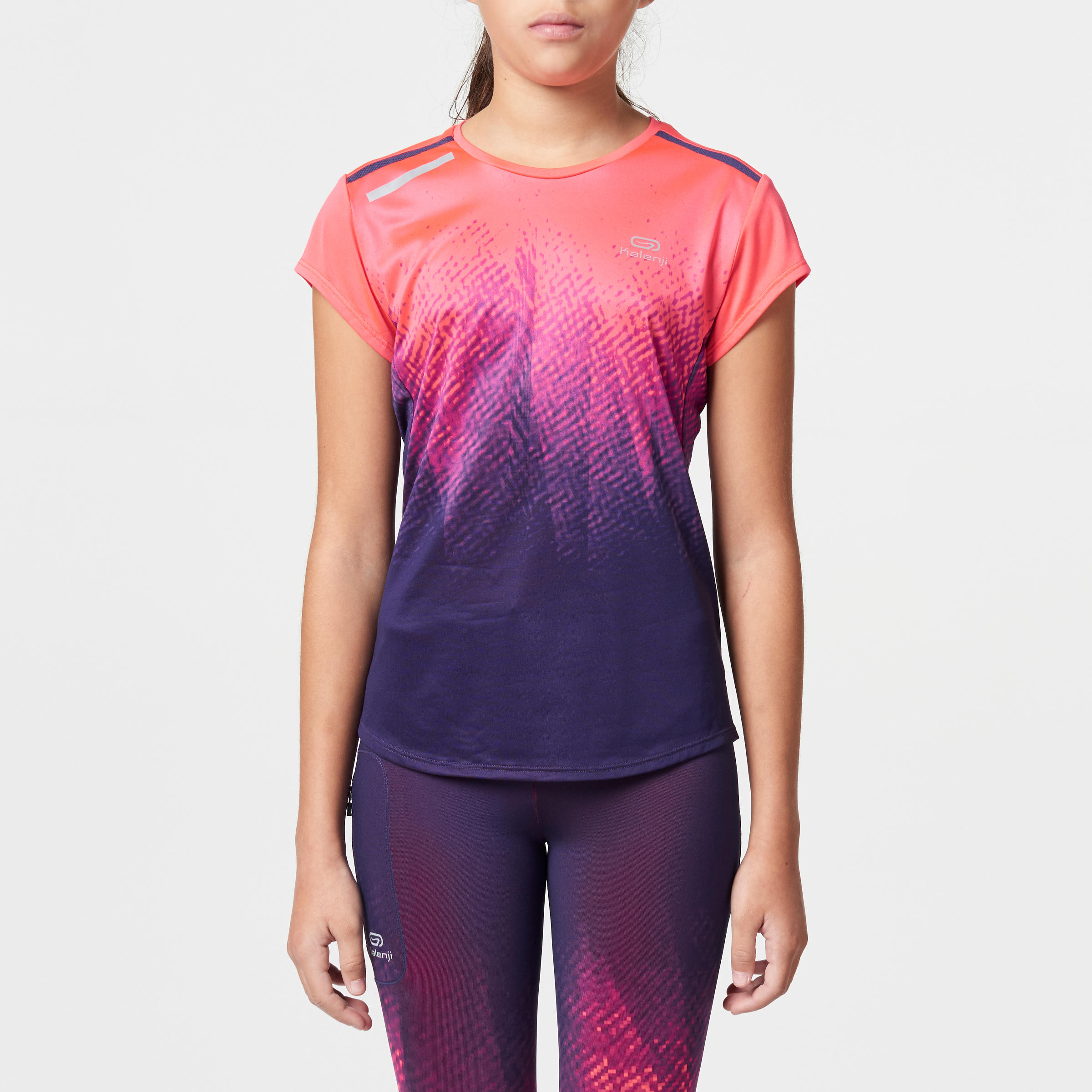 

RUN DRY+ print children's athletics T-Shirt - pink/purple