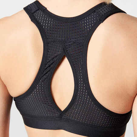 EASY ZIP RUNNING SPORTS BRA
BLACK